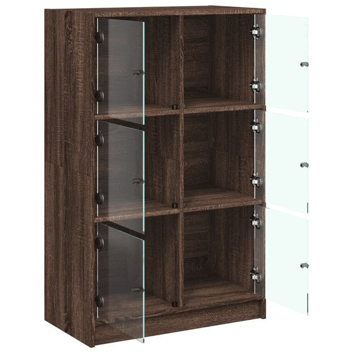 Dulapuri înalte cu uși stejar maro 68x37x109 cm, lemn prelucrat - WALTI WALTI