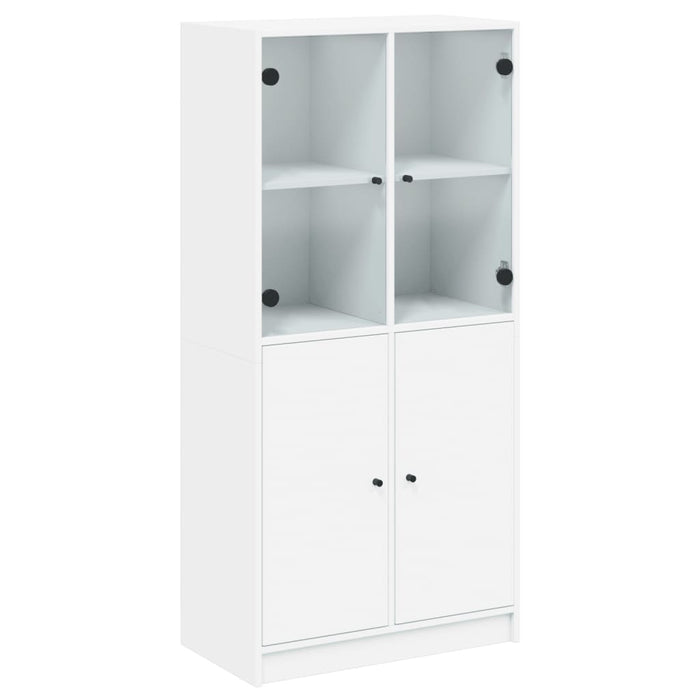 Dulapuri înalte cu uși, alb, 68x37x142 cm, lemn prelucrat - WALTI WALTI