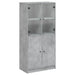 Dulap înalt cu uși, gri beton, 68x37x142 cm, lemn compozit - WALTI WALTI