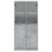 Dulap înalt cu uși, gri beton, 68x37x142 cm, lemn compozit - WALTI WALTI