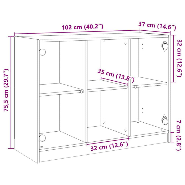 Dulap, alb, 102x37x75,5 cm, lemn prelucrat WALTI