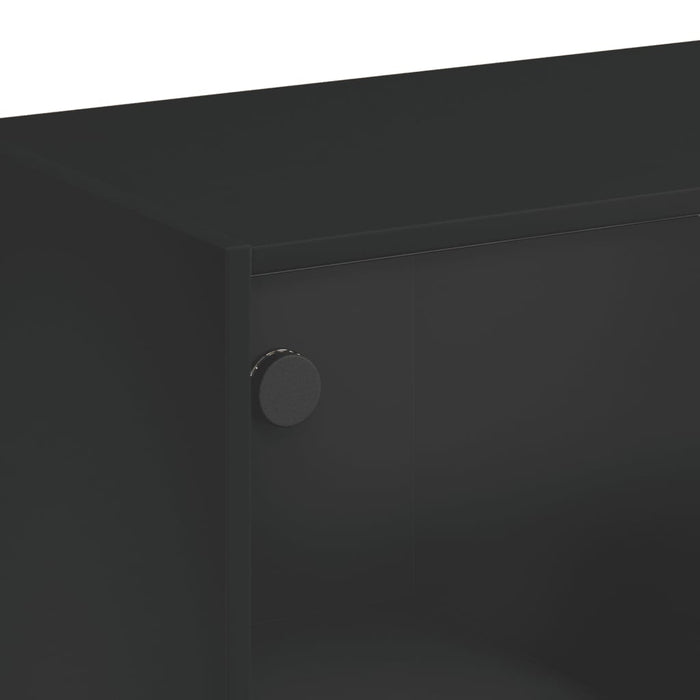 Servantă, negru, 102x37x75,5 cm, lemn prelucrat - WALTI WALTI