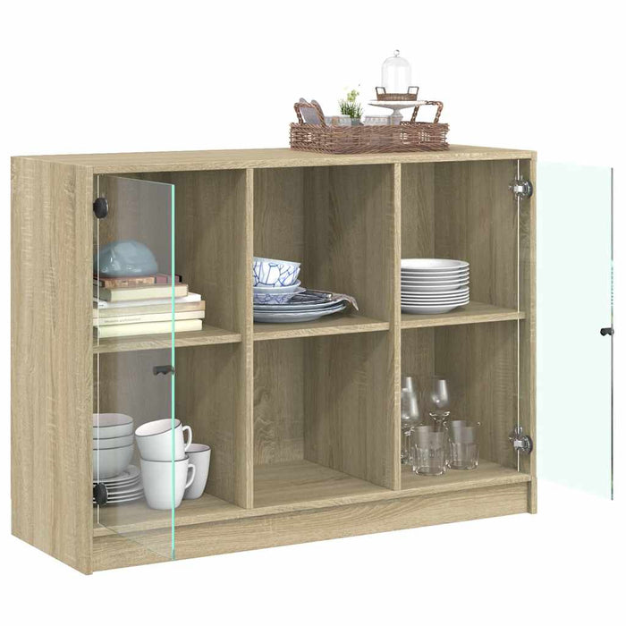 Servantă, stejar sonoma, 102x37x75,5 cm, lemn prelucrat - WALTI WALTI