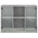 Dulap, gri beton, 102x37x75,5 cm, lemn prelucrat - WALTI WALTI