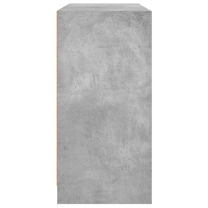 Dulap, gri beton, 102x37x75,5 cm, lemn prelucrat - WALTI WALTI