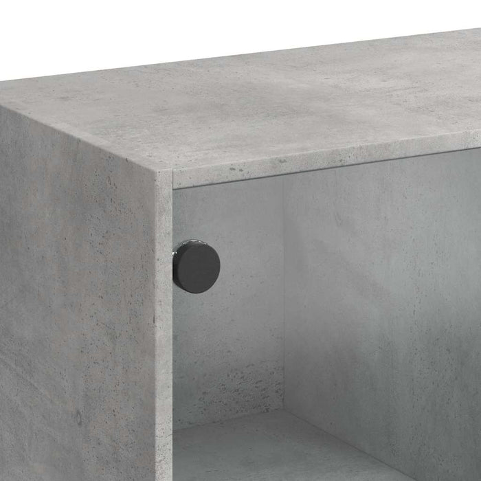 Dulap, gri beton, 102x37x75,5 cm, lemn prelucrat - WALTI WALTI