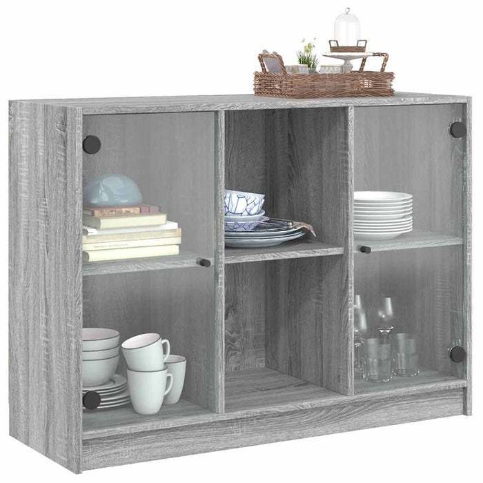 Servantă, gri sonoma, 102x37x75,5 cm, lemn prelucrat - WALTI WALTI