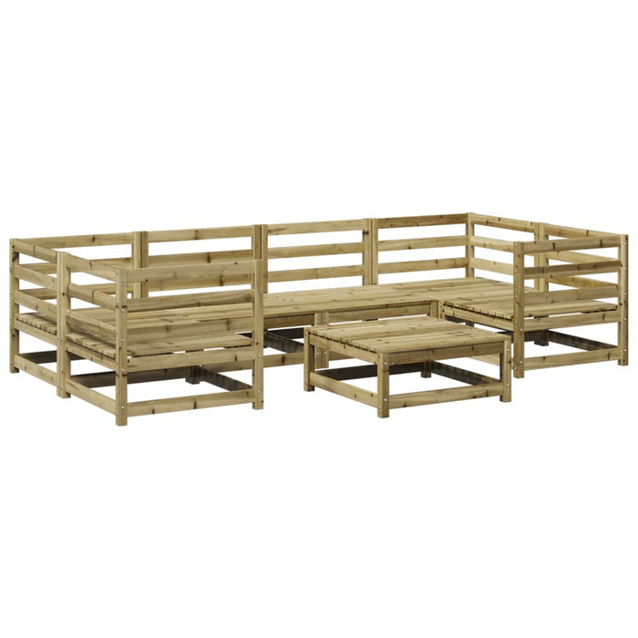 Set canapea de grădină, 7 piese, lemn de pin tratat WALTI