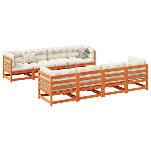 Set mobilier de grădină cu perne, 9 piese, lemn masiv de pin - WALTI WALTI