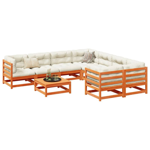 Set mobilier de grădină cu perne, 9 piese, lemn masiv de pin - WALTI WALTI