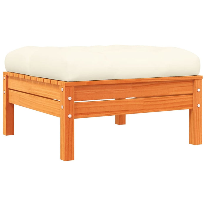 Set canapele grădină cu perne, 4 piese, maro ceruit, lemn pin - WALTI WALTI