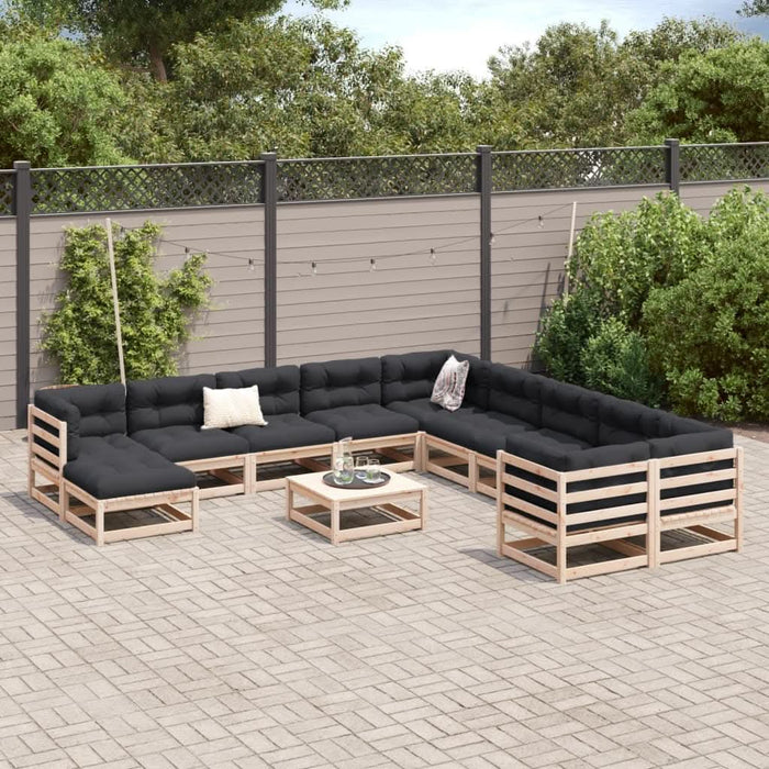 Set canapele de grădină, 12 piese, lemn masiv de pin - WALTI WALTI
