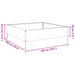 Strat înălțat de grădină, negru, 100x100x33,5 cm, oțel - WALTI WALTI