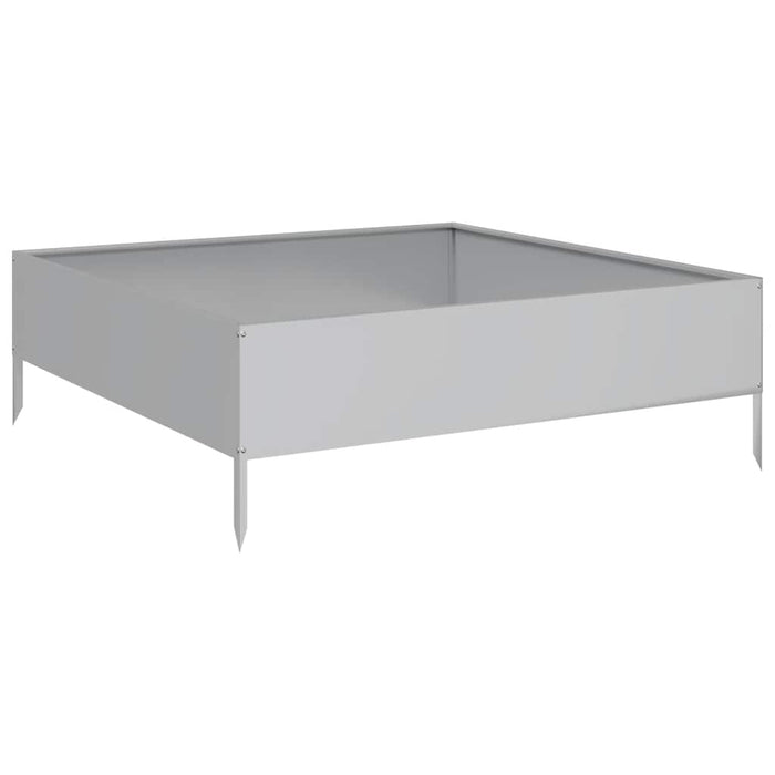 Strat înălțat de grădină, 100x100x33,5 cm, oțel galvanizat - WALTI WALTI