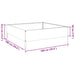 Strat înălțat de grădină, 100x100x33,5 cm, oțel galvanizat - WALTI WALTI