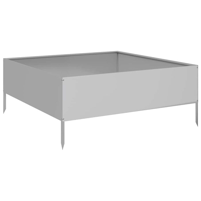 Strat înălțat de grădină, 100x100x41 cm, oțel galvanizat WALTI