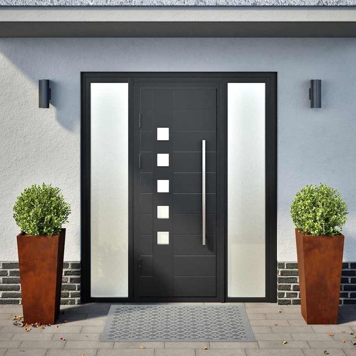 Jardiniere de grădină 2 buc 35x35x75 cm Oțel pentru intemperii - WALTI WALTI