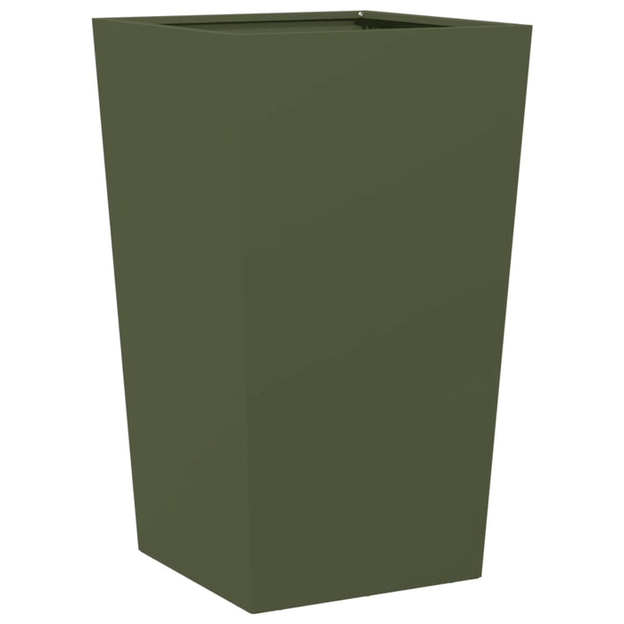 Jardinieră de grădină, verde măsliniu, 45x45x75 cm, oțel - WALTI WALTI