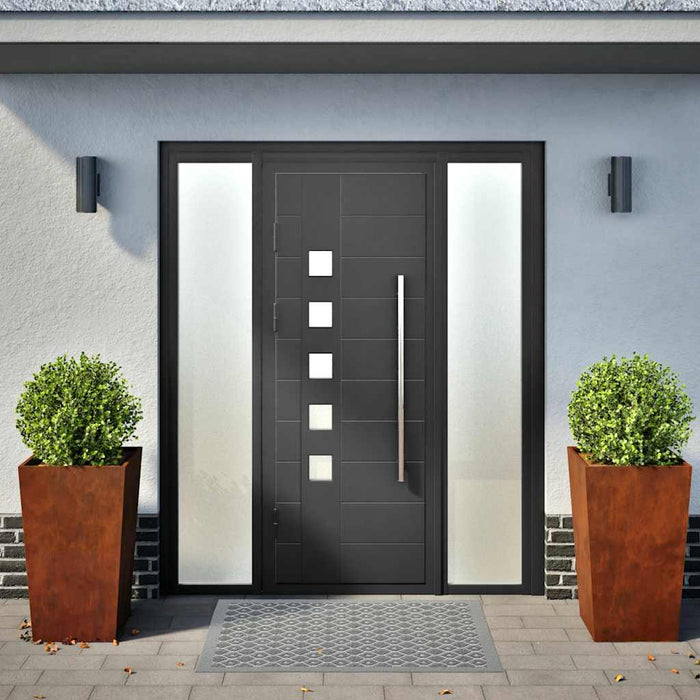 Jardiniere de grădină 2 buc 45x45x75 cm Oțel pentru intemperii WALTI