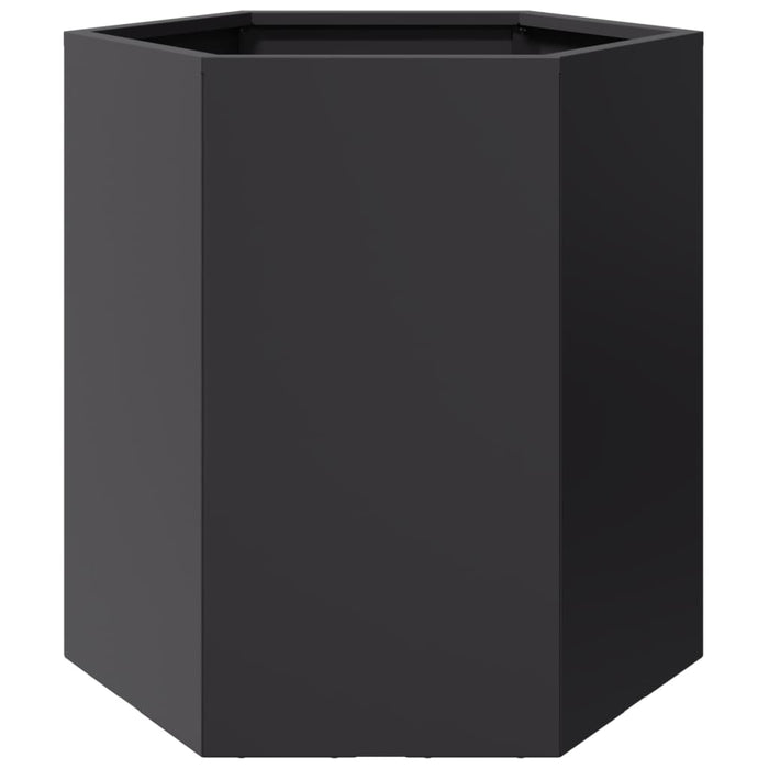 Jardinieră de grădină negru 46x40x45 cm oțel hexagonal - WALTI WALTI