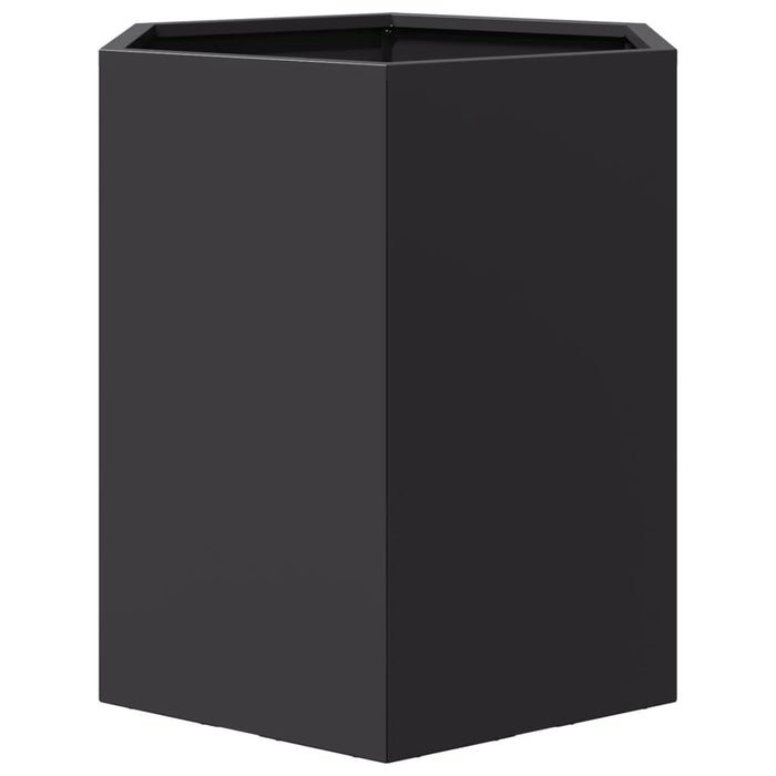 Jardinieră de grădină negru 46x40x45 cm oțel hexagonal - WALTI WALTI
