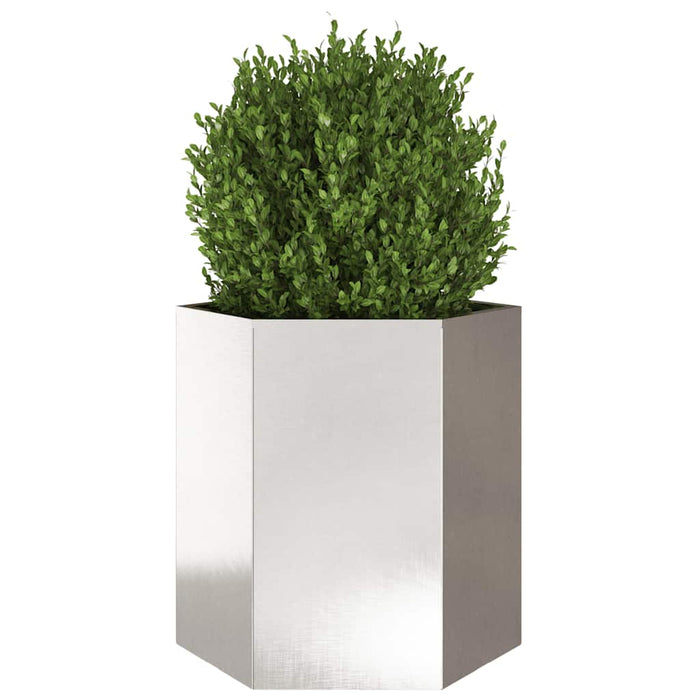 Jardinieră de grădină 46x40x45 cm oțel inoxidabil hexagonal WALTI