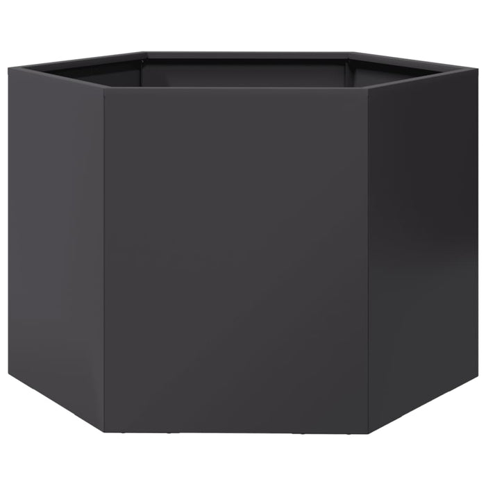 Jardinieră de grădină negru 69x60x45 cm oțel hexagonal - WALTI WALTI