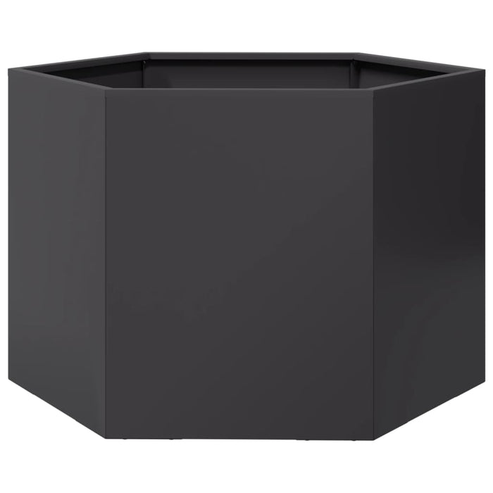 Jardinieră de grădină negru 69x60x45 cm oțel hexagonal - WALTI WALTI