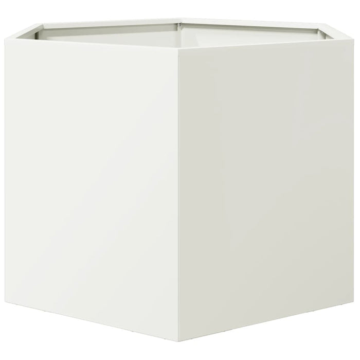 Jardinieră de grădină alb 69x60x45 cm oțel hexagonal - WALTI WALTI