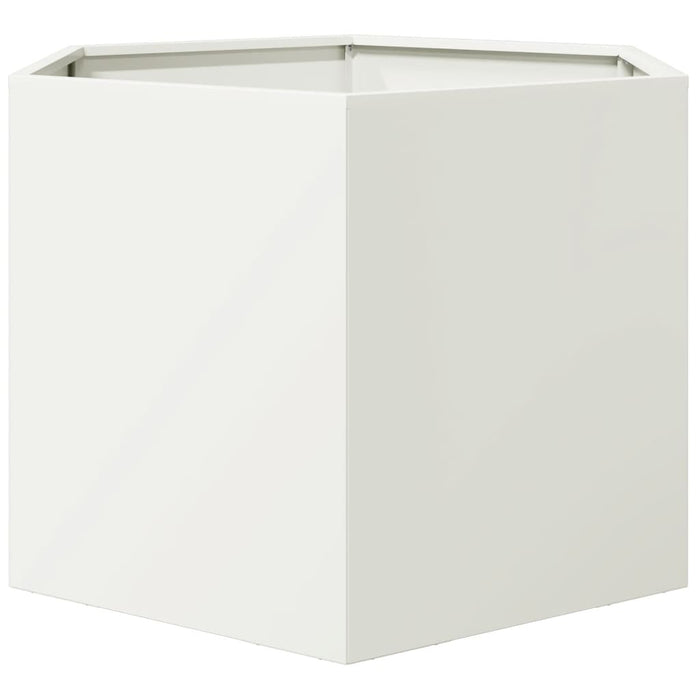 Jardinieră de grădină alb 69x60x45 cm oțel hexagonal - WALTI WALTI