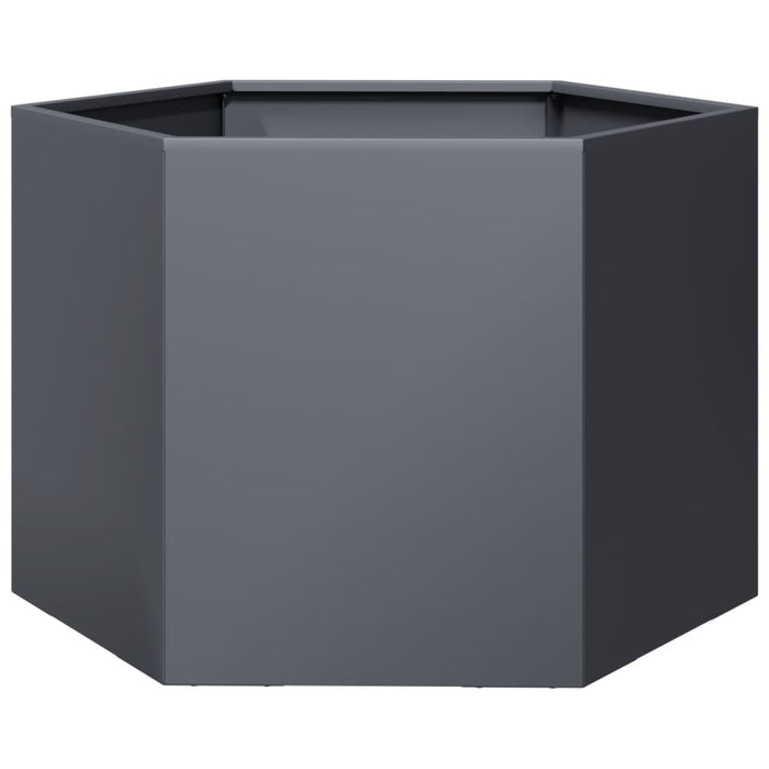 Jardinieră de grădină antracit 69x60x45 cm oțel hexagonal - WALTI WALTI