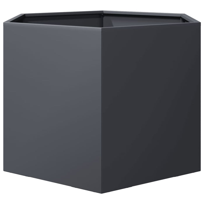 Jardinieră de grădină antracit 69x60x45 cm oțel hexagonal - WALTI WALTI