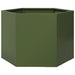 Jardinieră grădină verde măsliniu 69x60x45 cm oțel hexagonal - WALTI WALTI