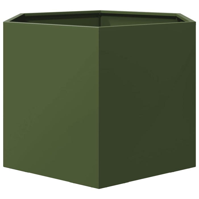 Jardinieră grădină verde măsliniu 69x60x45 cm oțel hexagonal - WALTI WALTI