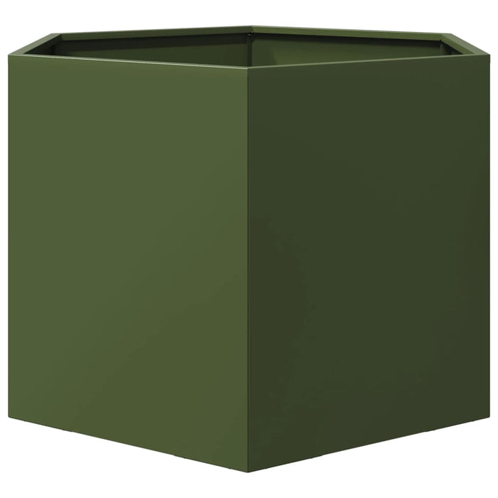 Jardinieră grădină verde măsliniu 69x60x45 cm oțel hexagonal - WALTI WALTI