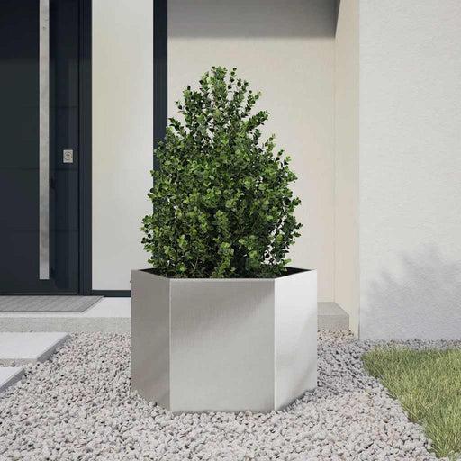 Jardinieră de grădină 69x60x45 cm oțel inoxidabil hexagonal - WALTI WALTI