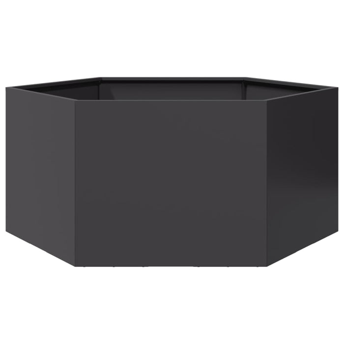 Jardinieră de grădină negru 104x90x45 cm oțel hexagonal - WALTI WALTI