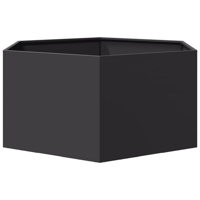 Jardinieră de grădină negru 104x90x45 cm oțel hexagonal - WALTI WALTI