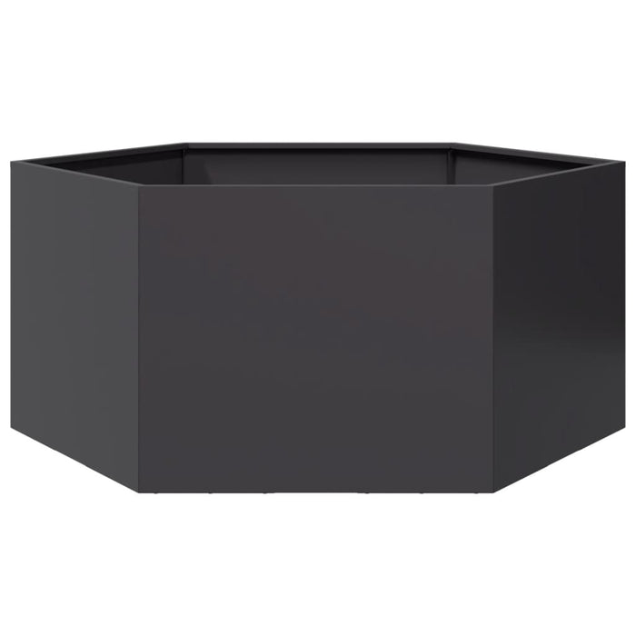 Jardinieră de grădină negru 104x90x45 cm oțel hexagonal - WALTI WALTI