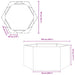Jardinieră de grădină negru 104x90x45 cm oțel hexagonal - WALTI WALTI