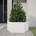 Jardinieră de grădină alb 104x90x45 cm oțel hexagonal - WALTI WALTI