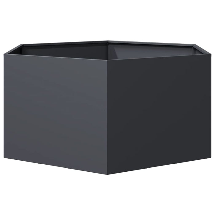 Jardinieră de grădină antracit 104x90x45 cm oțel hexagonal - WALTI WALTI