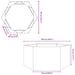 Jardinieră de grădină antracit 104x90x45 cm oțel hexagonal - WALTI WALTI