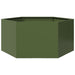 Jardinieră grădină verde măsliniu 104x90x45 cm oțel hexagonal - WALTI WALTI
