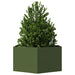 Jardinieră grădină verde măsliniu 104x90x45 cm oțel hexagonal - WALTI WALTI