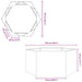 Jardinieră grădină verde măsliniu 104x90x45 cm oțel hexagonal - WALTI WALTI