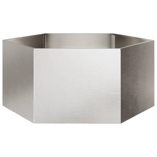 Jardinieră de grădină 104x90x45 cm oțel inoxidabil hexagonal - WALTI WALTI