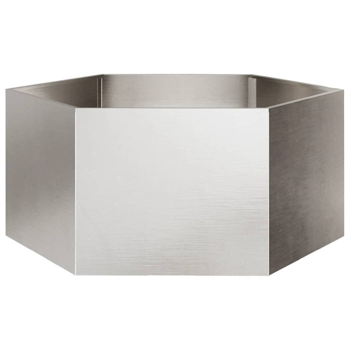 Jardinieră de grădină 104x90x45 cm oțel inoxidabil hexagonal - WALTI WALTI