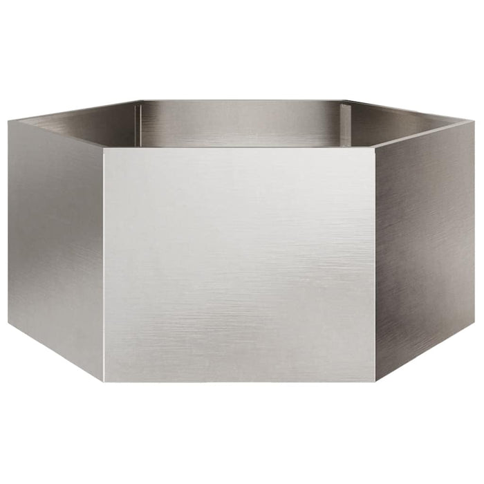 Jardinieră de grădină 104x90x45 cm oțel inoxidabil hexagonal - WALTI WALTI