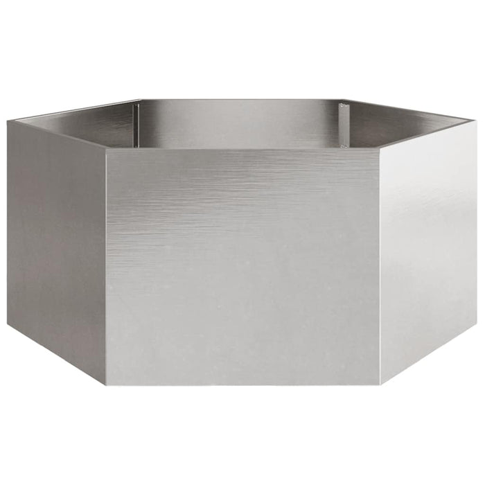 Jardinieră de grădină 104x90x45 cm oțel inoxidabil hexagonal - WALTI WALTI